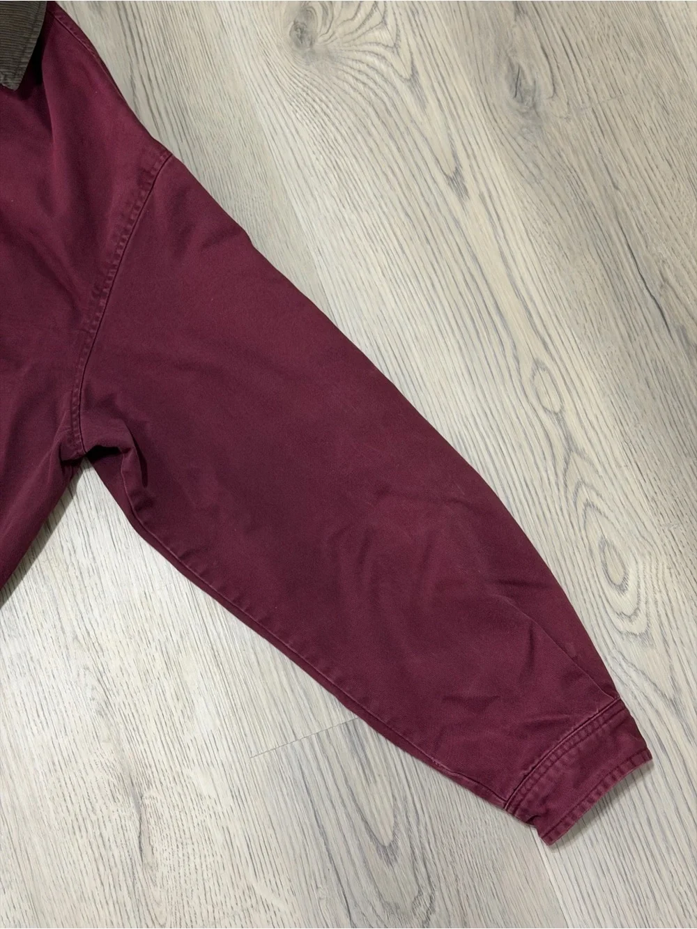 Vintage Polo Ralph Lauren Harrington Jacket Lined Corduroy Collar Burgundy XXL